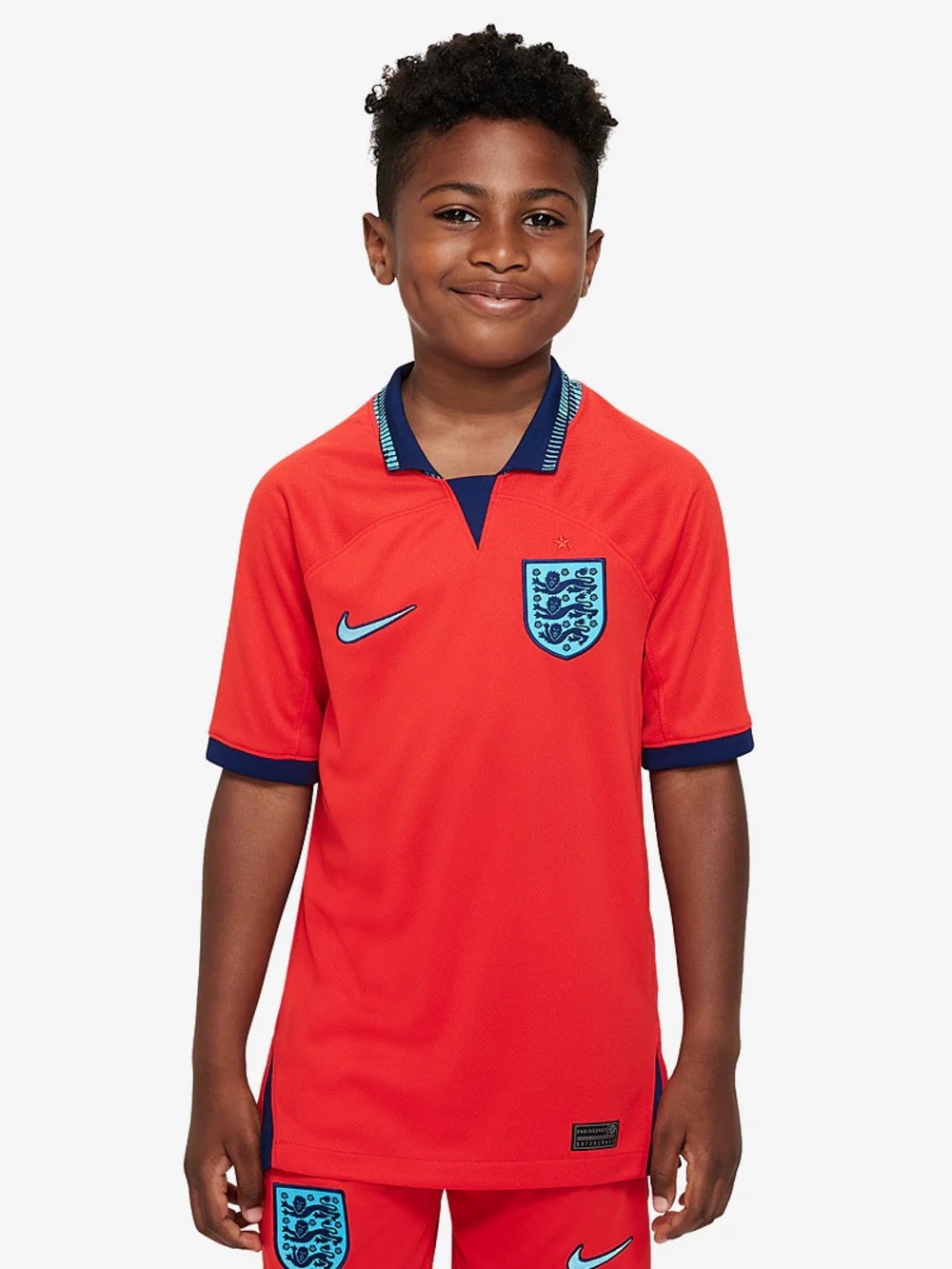 Nike Kids' Red England Football Jersey Dri-Fit Away Shirt